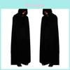 Mantello di Halloween di Alta Qualità Cosplay Vampiro Strega Mago Veste Festa Adulti Bambini Mantello Nero Mantello