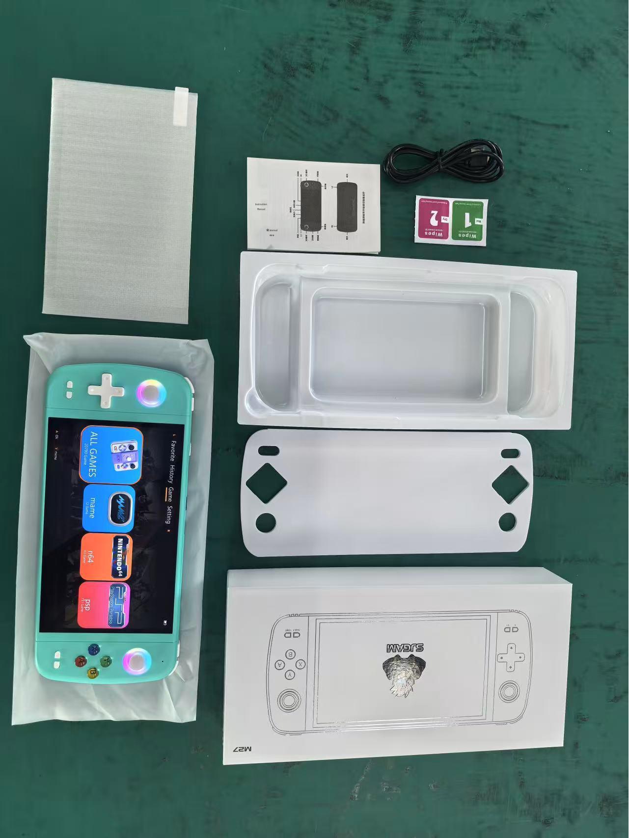 

M27 Портативный аркадный автомат с большим экраном: Ностальгическая HD портативная игровая консоль с возможностью подключения к телевизору M27 Lake Blue, 64GB console only чёрный