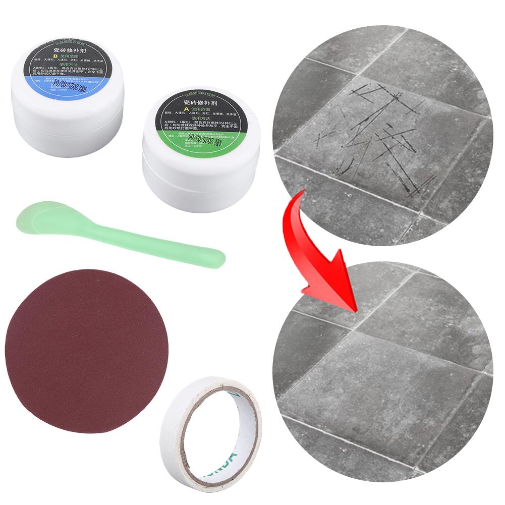 Kakel reparationskit Keramisk golvplatta Toalett Tvättställ Reparationslim Sprickreparation Tätningslim Kakel Sten Sprickreparationskit för Sprickor