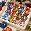 Seasonal Holiday Home Hanging Accents 20Pcs Christmas Wooden Bells Ornaments, Tree Pendants with Gingerbread Santa Claus Wood Ornaments Man & Stocking