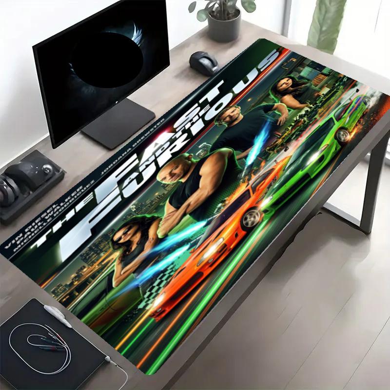 Fast & Furious Print Mouse Pad, Anti‑Slip Desktop keyboard Mat, for PC Laptop Gaming Working Daily Use, Cool Festival Birthday Gift