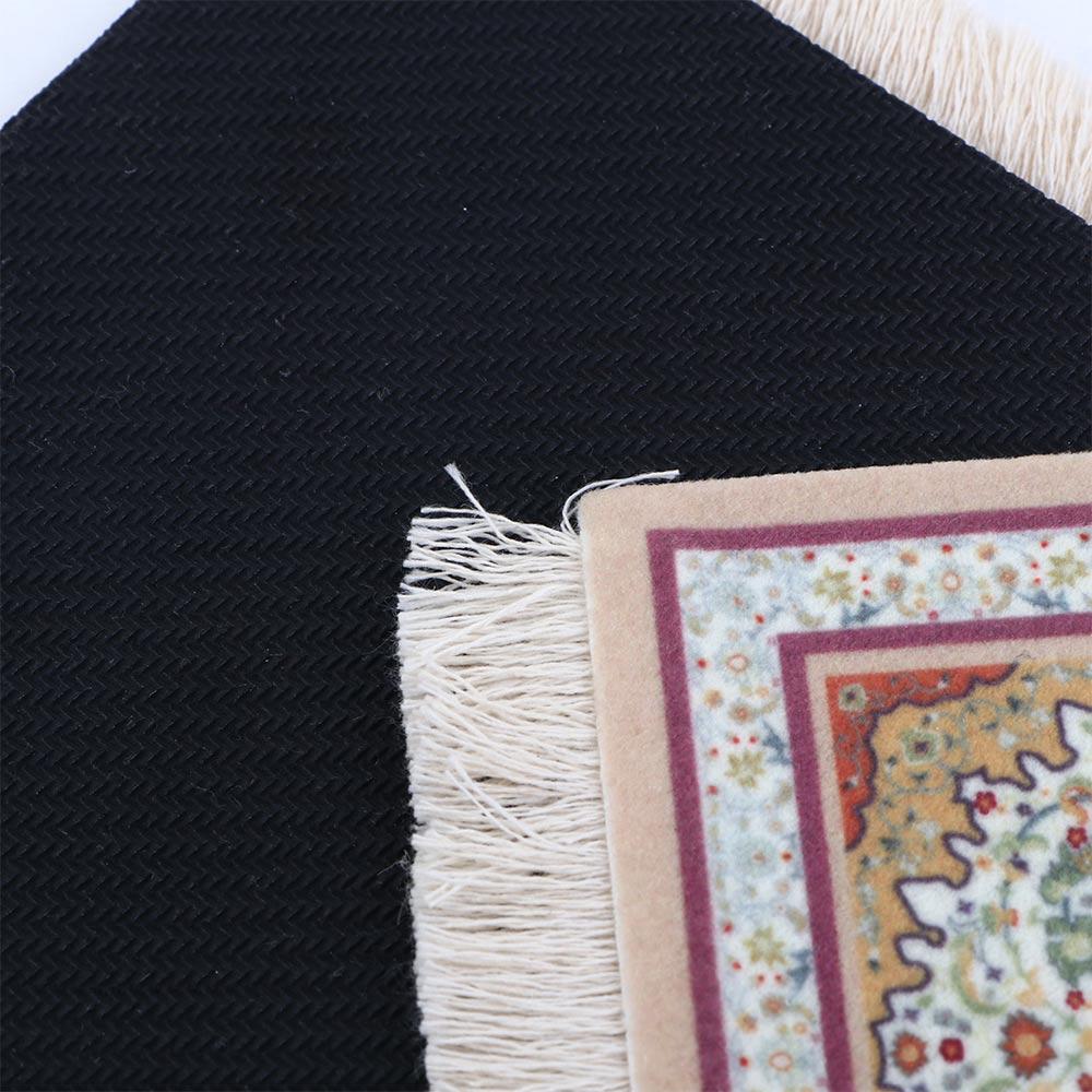 Foto-Requisiten mit Quaste Tischdekoration Retro-Muster Schreibtischkissen Persischer Stil Tischmatte Untersetzer Platzdeckchen Tassenunterlagen