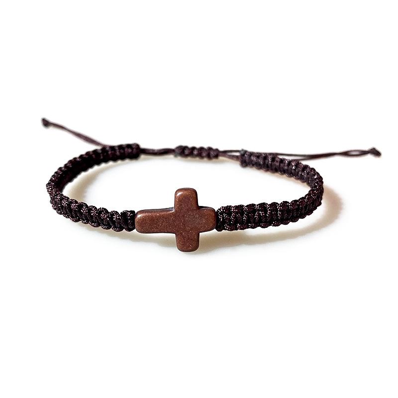Turquoise Cross Handmade Adjustable Unisex Bracelet/Anklet