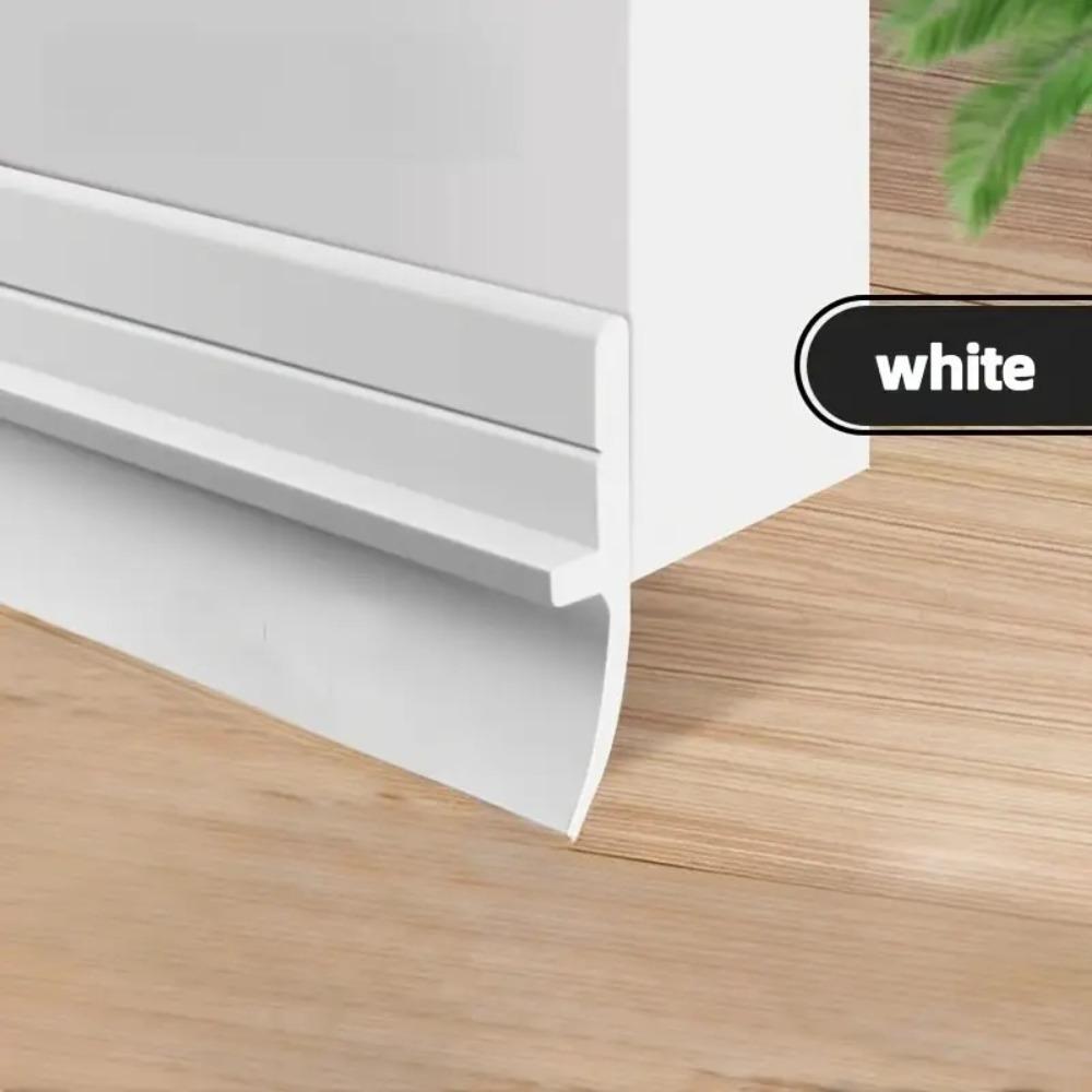 PVC Door Bottom Seal Strip Self-Adhesive Soundproof Under Door Guard Gap Stopper for Glass/Window Strong Adhesion Doorstop