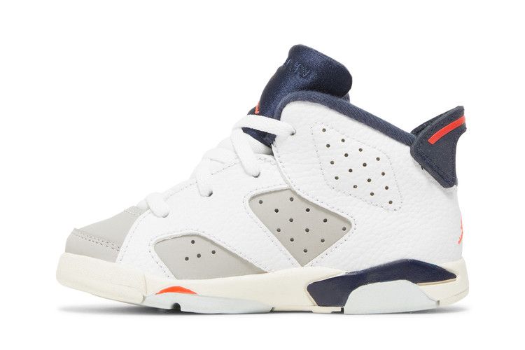 Kids' Sneakers Jordan 6 Retro Tinker (TD) White/Infrared 23-Neutral Grey-Obsidian