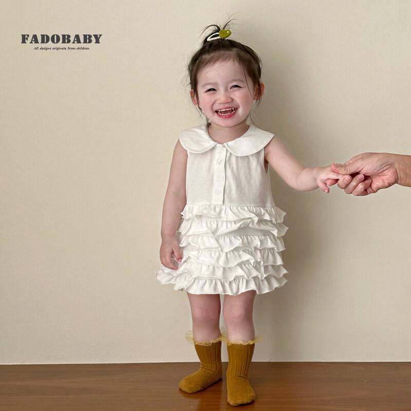 FADOBABY Baby Girls' Summer Princess Doll Collar Vest Dress