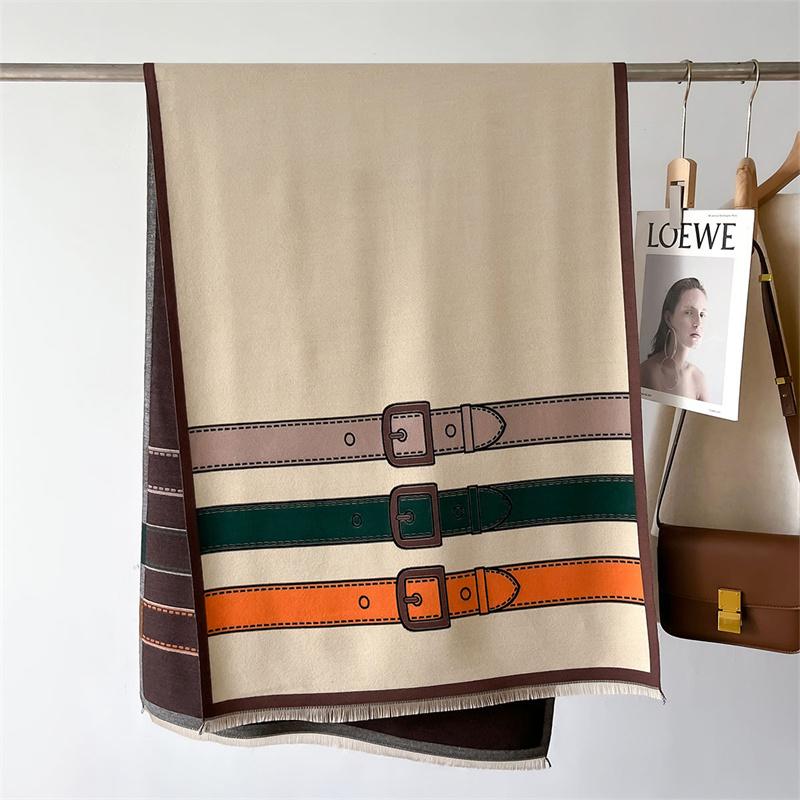 Warm Shawl Women Scarf Luxury Cashmere Winter Blanket Wraps Casual Plaid Print Pashmina Bufanda Travel Poncho Stoles Echarpe