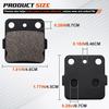 400Ex Brake Pads For Honda TRX400X 2009-2014/TRX400EX Sportrax 400 2001-2008/TRX400EX Fourtrax 1999-2000/TRX300EX Fourtrax 300 1993-2008/TRX250X
