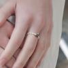 BONBEAU Silver initial water pearl ring