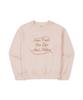 SNOWPEAK APPAREL Women'S Lettering Semi-Crop Sweatshirt (S25Fwfht63) Light Pink