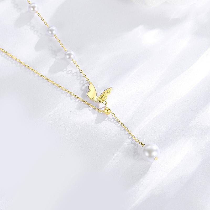 

Танциз S925 стерлингового серебра Роскошное индивидуальное ожерелье с подвеской женское классическое ожерелье прилива золотой