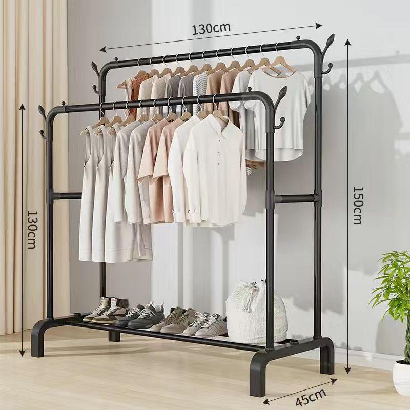 Bold Vertical Clothes Rack: Floor-Standing Drying Rod for Home or Balcony