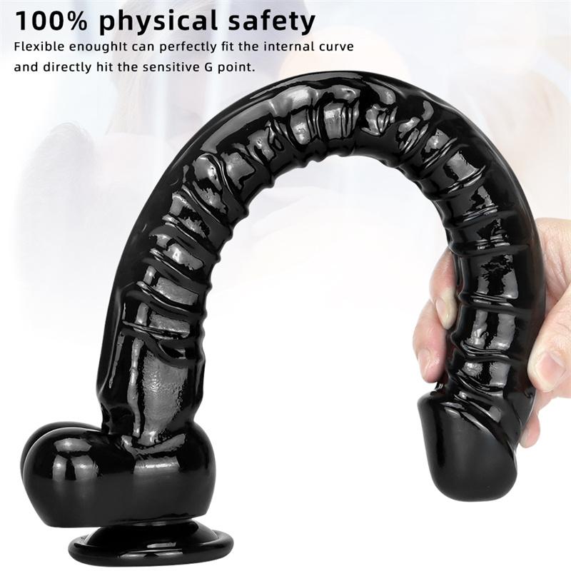4cm Super Long 41cm Simulation Sucker Dildo Anal Plug Anal Female Thrusting Anal Sex Toy Sex Products