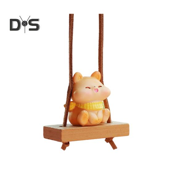 Cartoon Bär Hängendes Ornament Rückspiegel Dekoration mit Lanyard Einfache Installation Auto Innen Anhänger