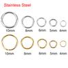 50/100 Stück Nie verblassende PVD Edelstahl offene Biegeringe 4/5/6/8mm Sprengringe Verbinder Halskette Armband Schmuckzubehör