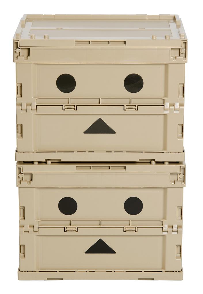 TRUSCO Danbo Thin Foldable with Lid and No Storage Container, 20L, Lock, TR-SC20-A-DNB, Case/Box