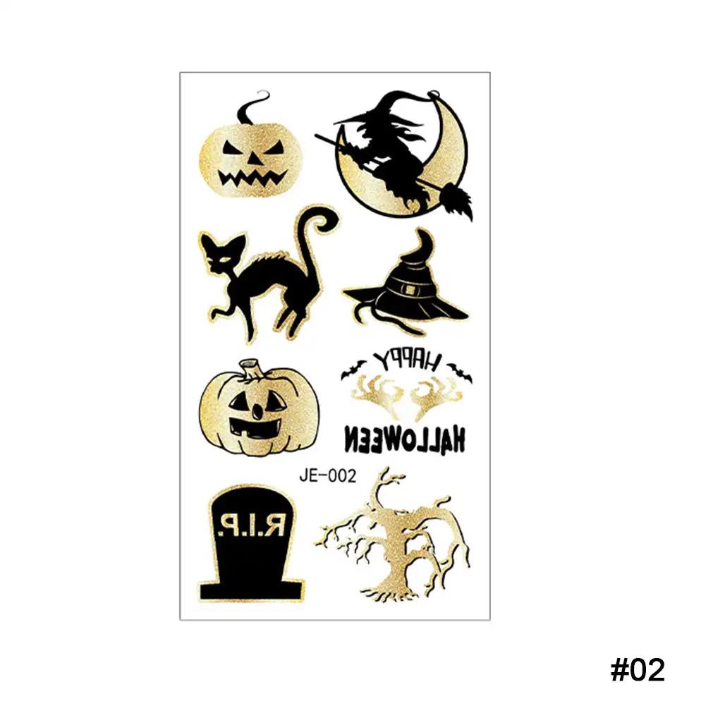 Shoulder Thorn Tattoo Sticker Halloween Cosplay Punk Fake Tattoo for Woman Man Clavicle Tatuajes Temporales Faux Tatouage Femme