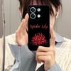 Cool Red Spider Lily Mobile Cell Phone Case for Xiaomi Redmi Note 13 12 11 10 9 8 7 6 S A Pro Lite Plus 5G Black Cover Shell
