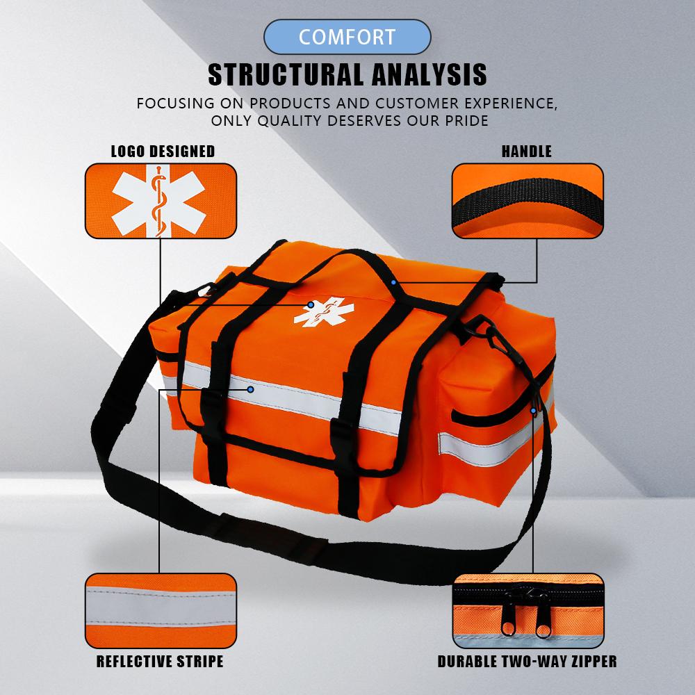 Camping Emergency Aid Responder Bag Empty Trauma Bag for Outdoor Supplies Carry Bag Shoulder Bags EMS Dixigear Empty First Respo