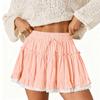 Women's Fashion Solid Color Splicing Cake Skirt Lace Lace High Waist A-line Half Length Short Skirt