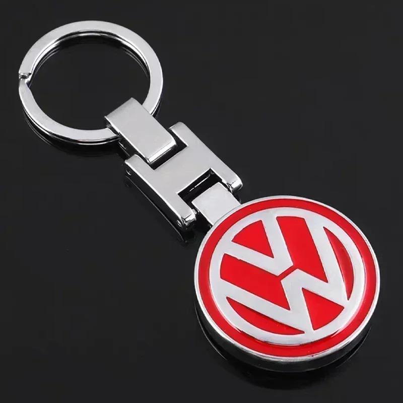 Car Wheel Center Hub Caps Sticker Metal Car Key Chain Ring For Volkswagen VW R GTI Golf 6 Amarok T5 Phaeton Teramont ID3 Tiguan