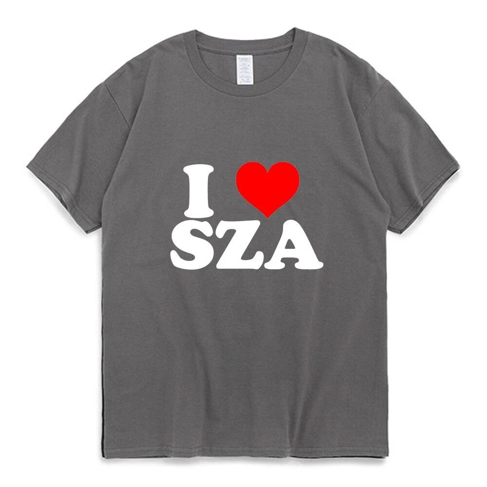 I Love SZA Good Days Graphics Print T-shirt Unisex Women Hip Hop Rapper 90s Vintage Short Sleeve Tees Teen Streetwear Trend T Shirt