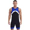 Body Deportivo de Color Contrastante sin Mangas con Cremallera Mono Deportivo Natación Surf Ciclismo