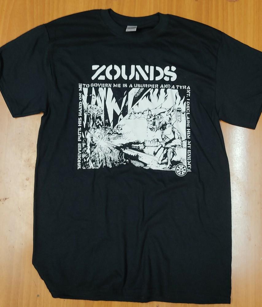Zounds Black T-shirt Anarcho punk-Post Punk Band 80s