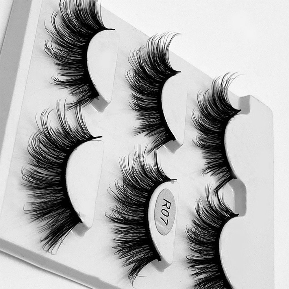 Women Beauty Handmade Long Natural 20mm Fluffy 100% Cruelty free 3D Mink Lashes False Eyelashes