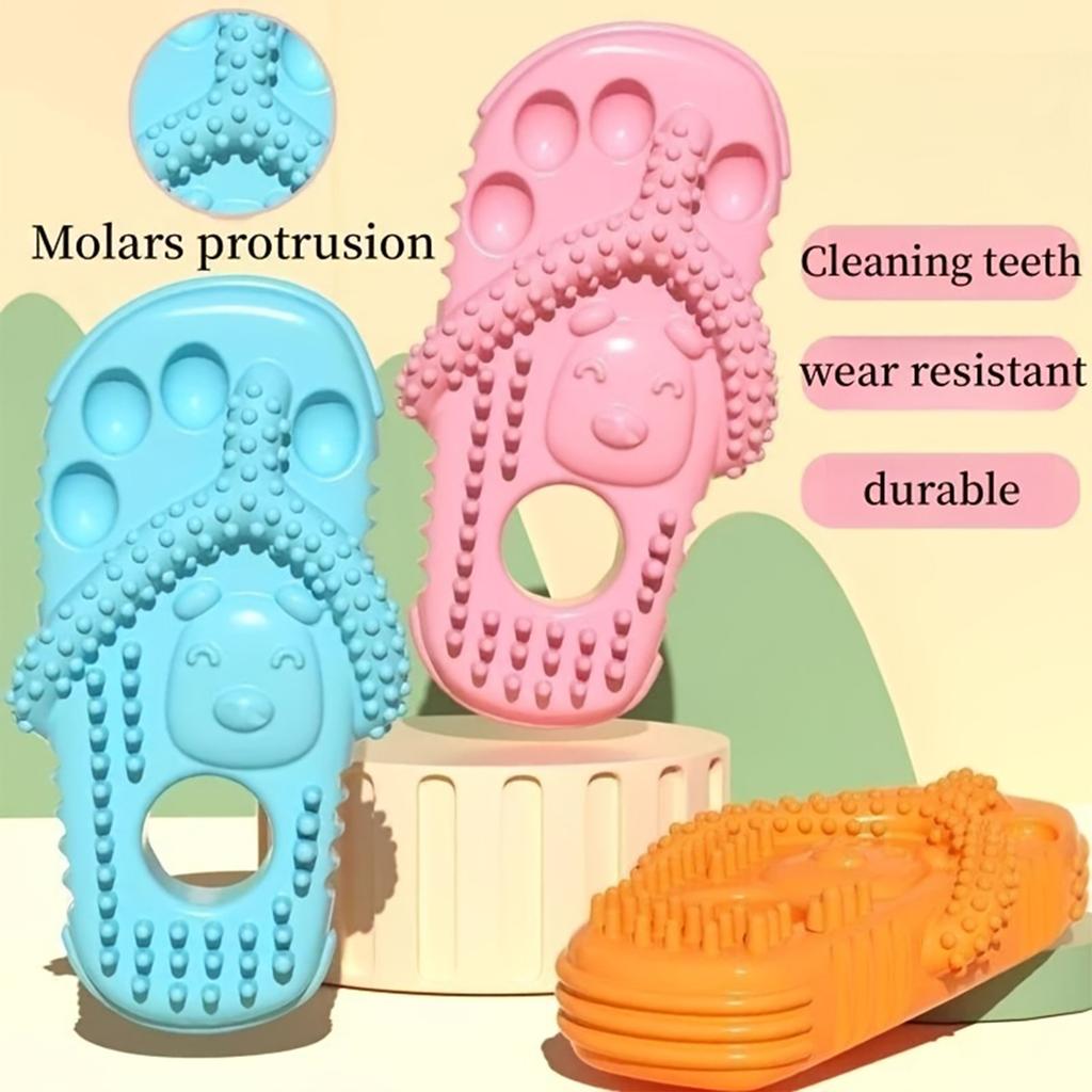 Pet Toy Slipper Shape with Dispenser for Interactive Play