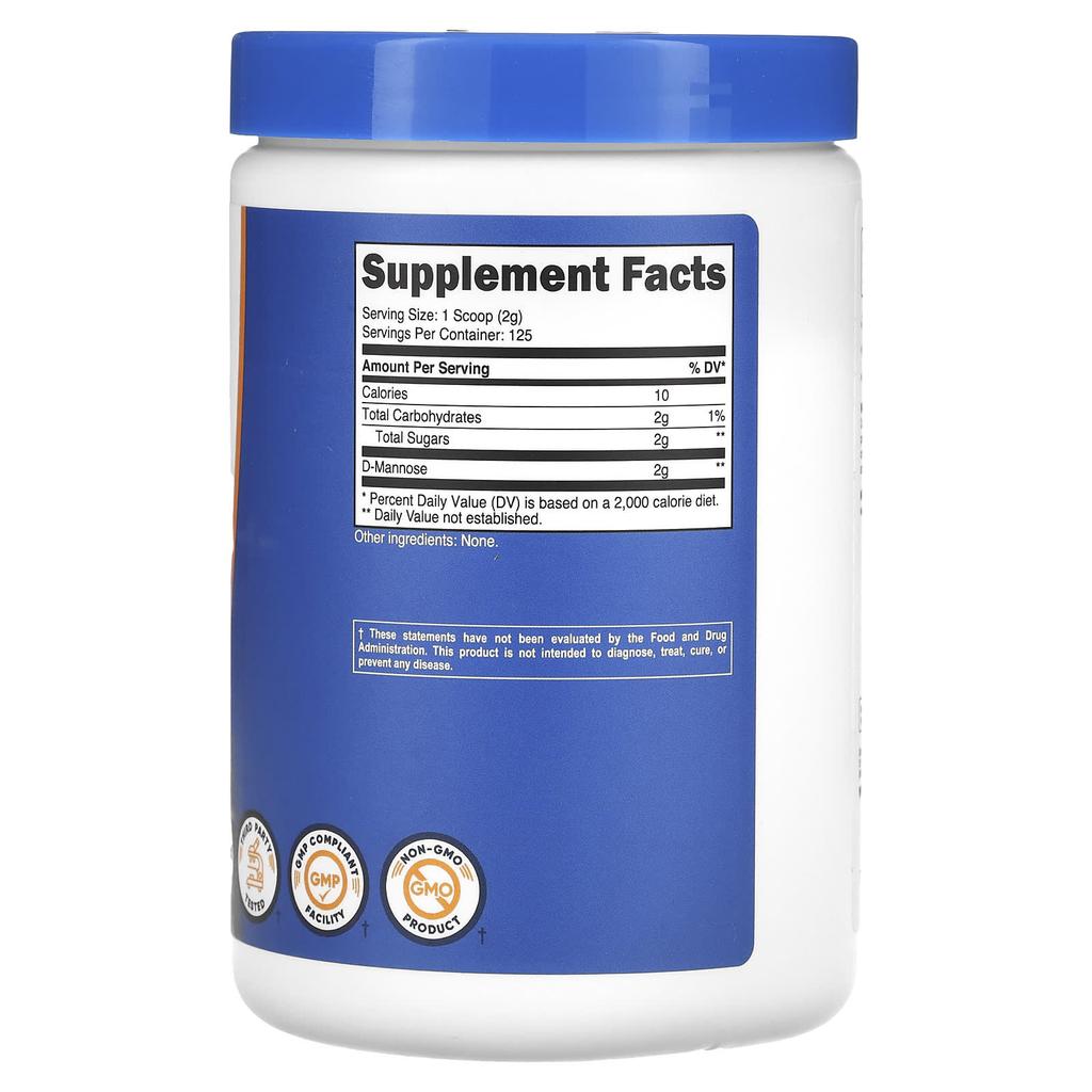 Nutricost, d-mannos, naturell, 252 g (250 g)