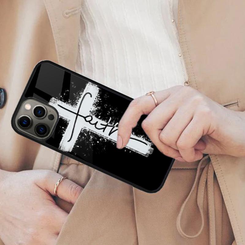 Jesus Christlicher Glaube Kreuz Magnetische Handyhülle Für APPLE iPhone 17 Air 16 14 13 12 Pro Max 15 Plus Kabellose MagSafe Hülle