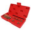 15pcs Metric Thread Chaser Set Carbon Steel Rethreading Tap Die Tool Kit Rethread Repair Tool