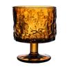 Embossed High Foot Ins Style High Appearance Ice American Coffee Cup Fruit Tea Beverage GlassRed Wine Glass Cocktail Juice Glass