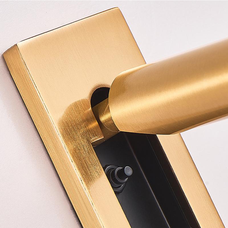 Moderne LED Wandleuchte Kupfer/Schwarz Einbau Wandleuchte LED 3W USB LED Lese-Wandleuchte Verstellbare Nachtlichter Wandlampe