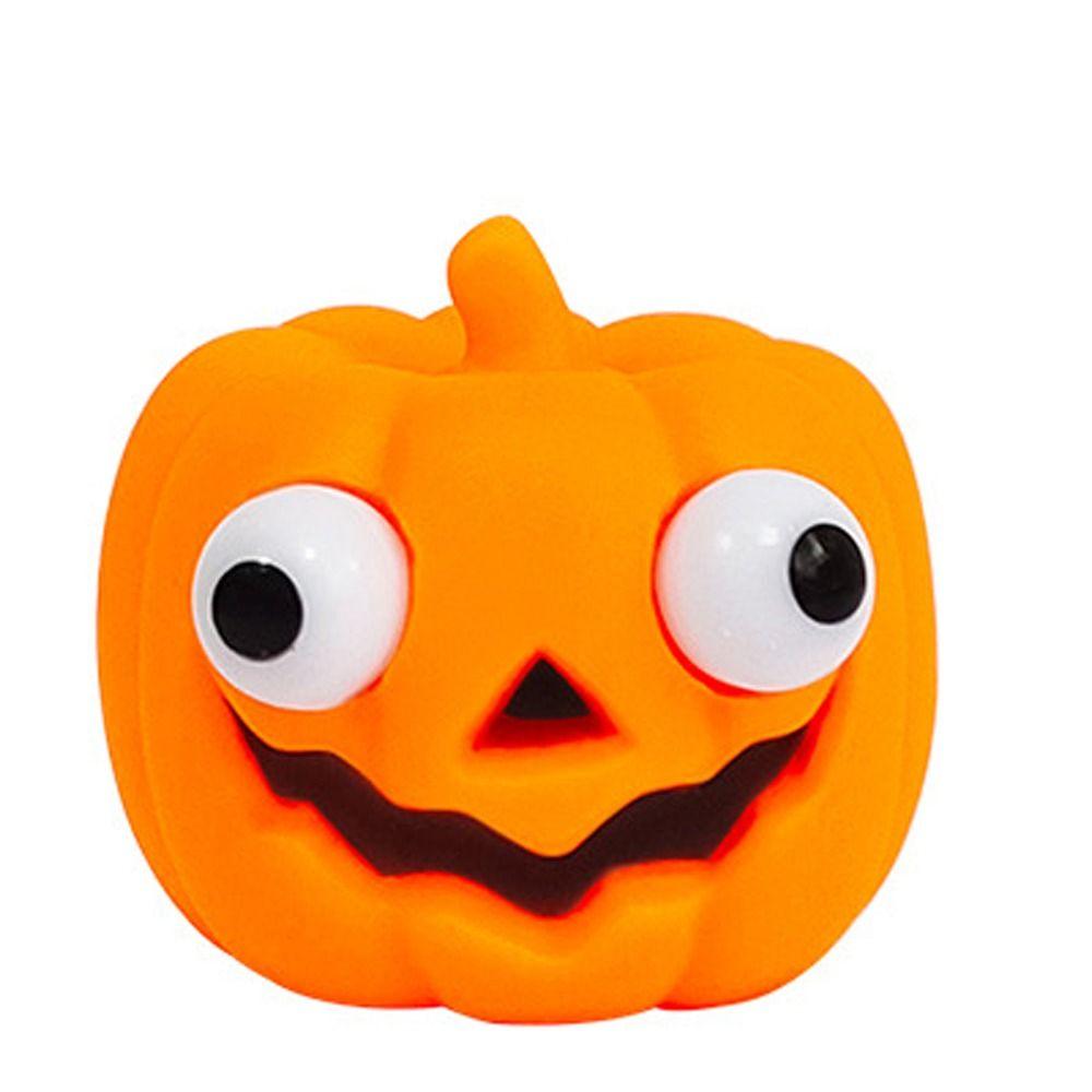 Staring Blankly Pumpkin Squeeze Toys Ghost Halloween Fidget Toy  For Adult Children