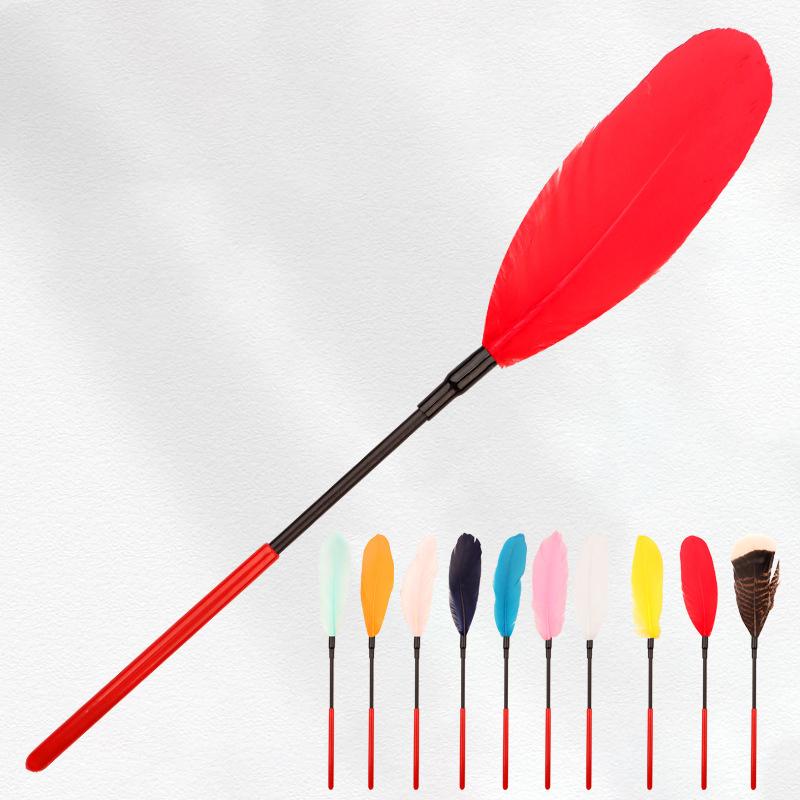 Feather Tickled Erotic Feather Whip Spank Flogger Bondage Blindfolded Stimulation Teasing Stick Adult Toys