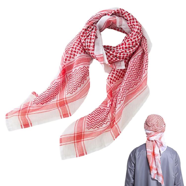 Desert Shemagh Scarf High Absorb Arab Headscarf Traditional Keffiyeh Bandana Adult Headwrap Arabian Scarf Head Covering