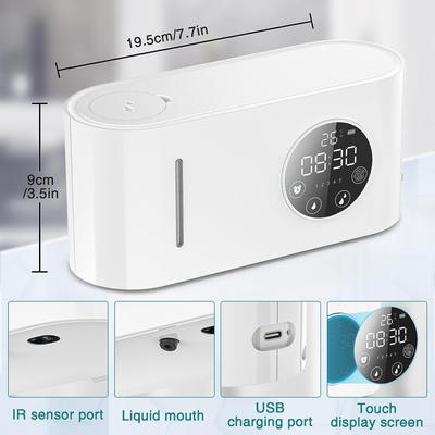 500 ml automatischer Seifenspender zur Wandmontage, berührungsloser Flüssigseifenspender, wiederaufladbar über USB mit IR-Sensor, 5 Stufen einstellbar