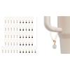 Name Letter Handle Charm Personalized Long Chain Round Pendant with Lobster Clasp Handle Chain for Cup Accessory