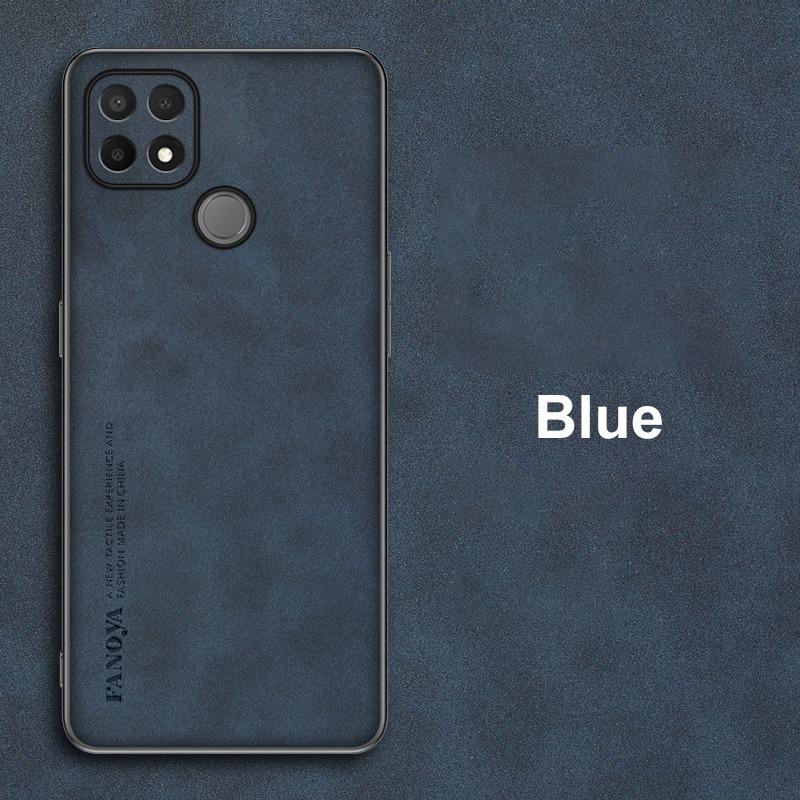 For OPPO A15 A15S Case Luxury PU Leather Phone Case For OPPO A15 S Back Cover Matte Silicone Shockproof Full Protection Coque