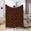 Argyle Pattern Blanket Microfiber Flannel Cover Blanket Bedroom Living Room Sofa Soft And Comfortable Home Decoration