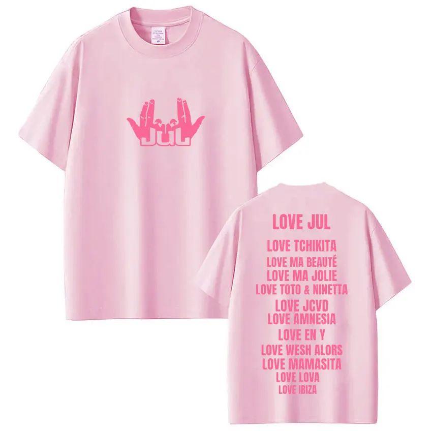 Hip Pop Y2k Tops Rapper Jul Love Jul Classic Graphic Tshirt Fashion Music 202526 Cotton Printed Tshirt Casual Loose T Shirts