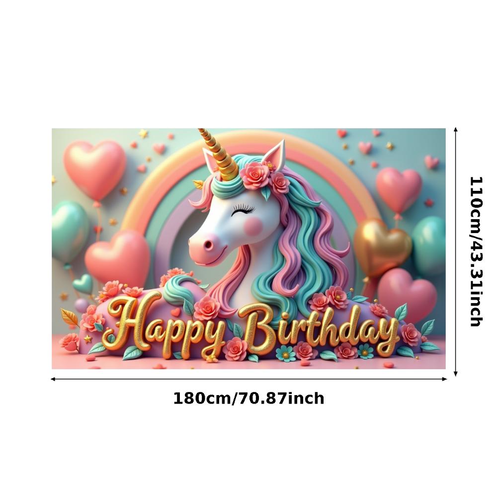 

Event Banner Decorative Banner Unicorn Birthday Banner Party Backdrop Unicorn Design For Event Backdrop Party Decoration Photo