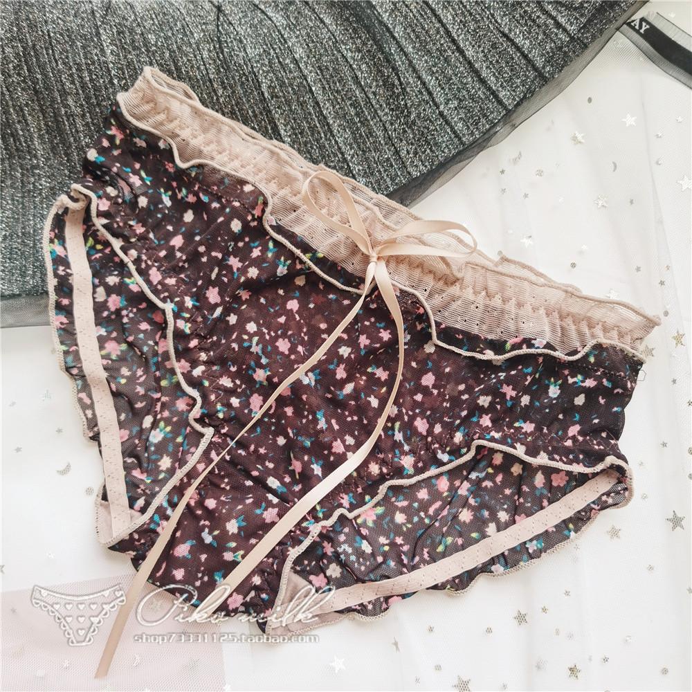 Slips mit Leopardenmuster, sexy Spitzenunterwäsche, niedliche, niedrig sitzende Damenhöschen