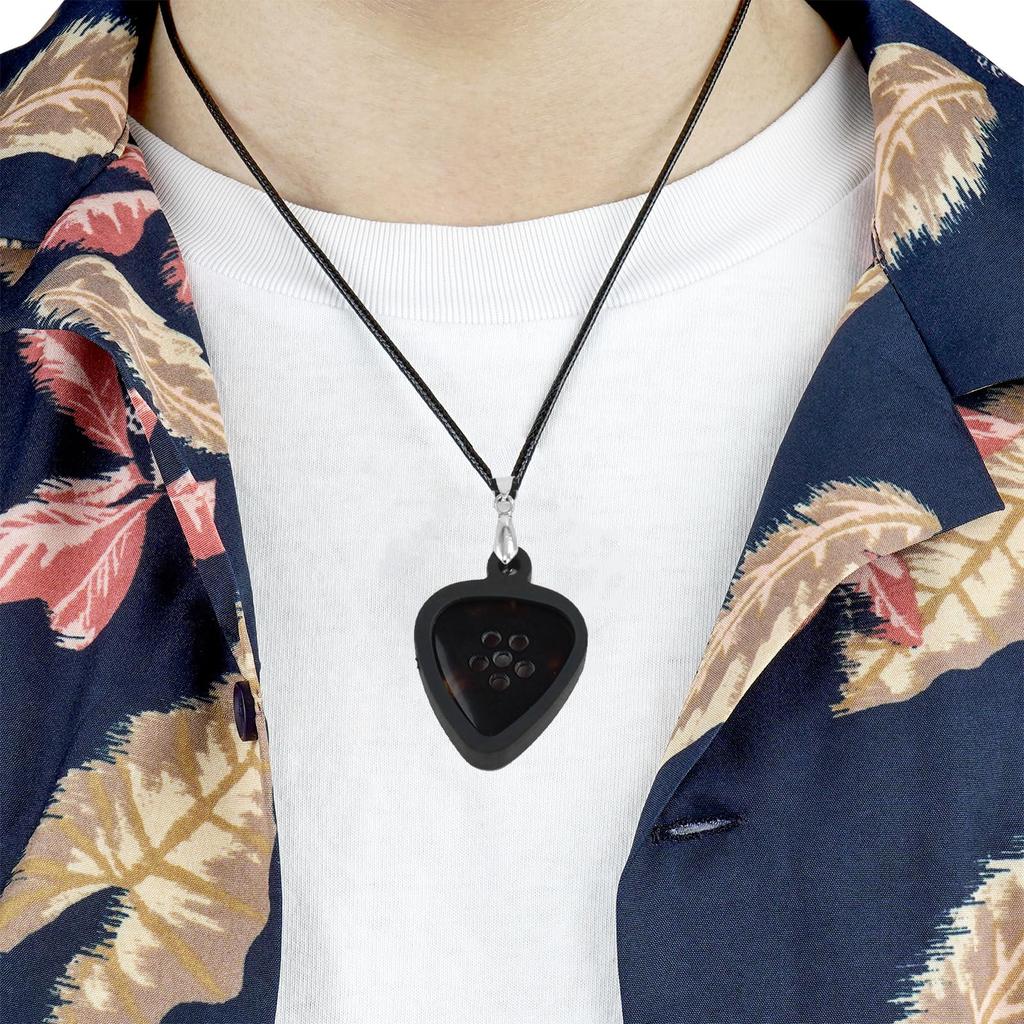 Musiin Guitar Pick Holder Fits and Standard Universal Design for Easy Access To All Styles Necklace, Fender, Dunlop, D'Addario, Picks, Double-Sided