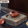 140ml Boutique Yixing Purple Clay Teapots Handmade Gold Drawing Antique Pot Raw Ore Dahongpao Mud Kettle Chinese Zisha Tea Set