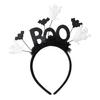 Photo Shoot Hairpiece Halloween Black Bat Headband for Women, Gothic Rose Boo Ghost Theme Party Headwear Hair Accessories Festive, Costume Accessory