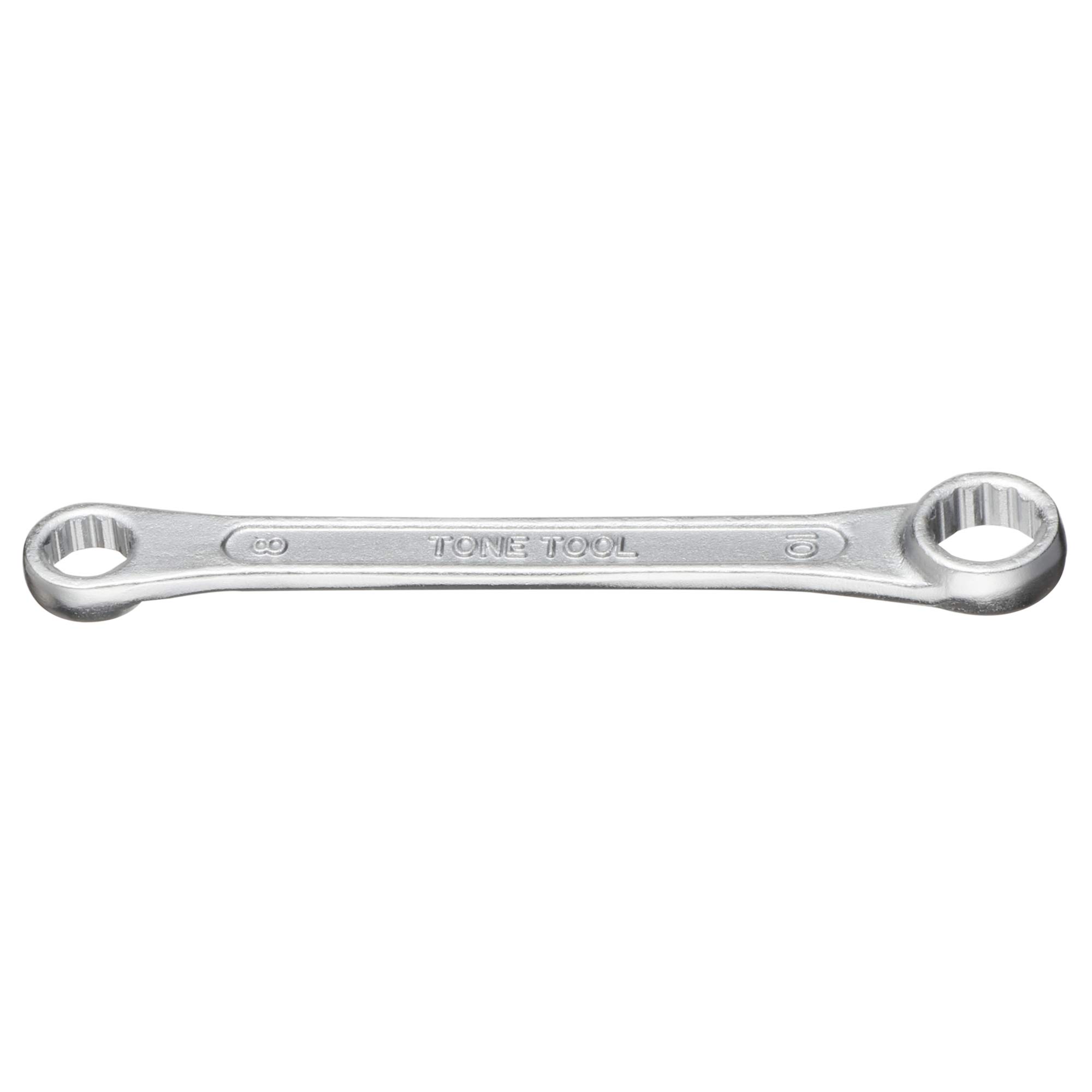 TONE Short Combination Wrench 8 x 10 mm (Straight) HPM03-0810, (Wrench Size)