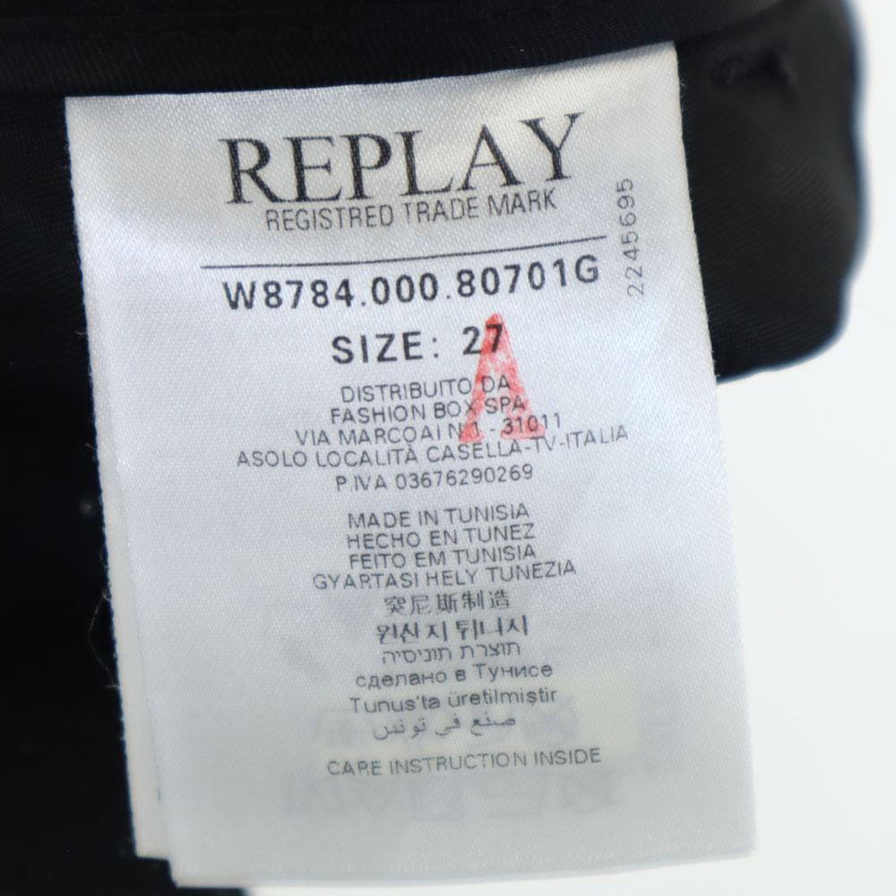 REPLAY Unused wool blend lame Slacks pants w27 black cropped length Women Used